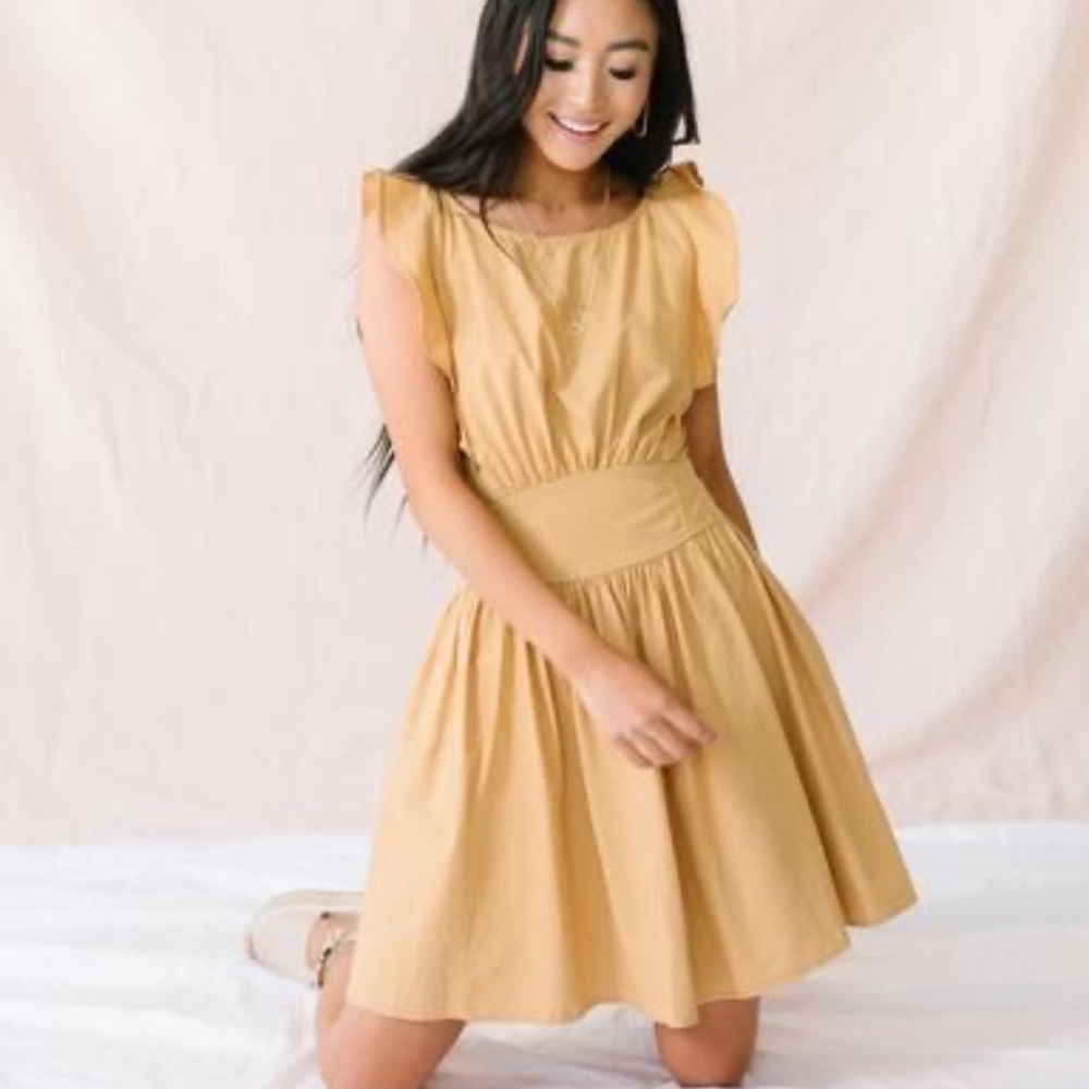 Luca and Grae yellow fit and flare dress